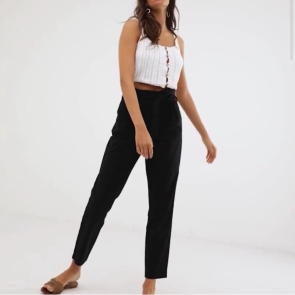 NWT ASOS high waisted belt pants
